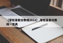 【军校录取分数线2018】,军校录取分数线一览表