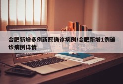 合肥新增多例新冠确诊病例/合肥新增1例确诊病例详情