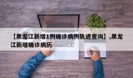 【黑龙江新增1例确诊病例轨迹查询】,黑龙江新增确诊病历