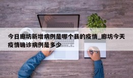 今日廊坊新增病例是哪个县的疫情_廊坊今天疫情确诊病例是多少