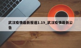 武汉疫情最新报道1.19_武汉疫情最新公告
