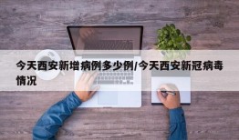 今天西安新增病例多少例/今天西安新冠病毒情况