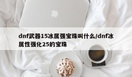 dnf武器15冰属强宝珠叫什么/dnf冰属性强化25的宝珠