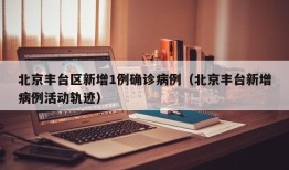 北京丰台区新增1例确诊病例（北京丰台新增病例活动轨迹）